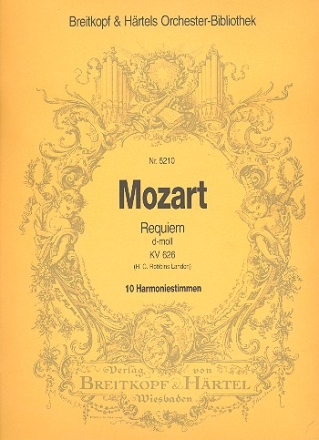Requiem d-Moll KV626 fr Soli, gem Chor, Orgel und Orchester Partitur