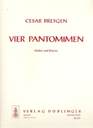 4 Pantomimen fr Violine und Klavier
