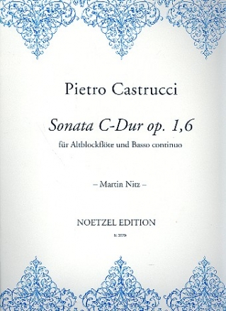 Sonata C-Dur op.1,6 fr Altblockflte und Bc