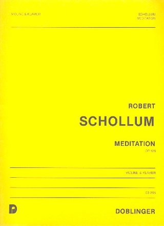 Meditation op.128 fr Violine und Klavier