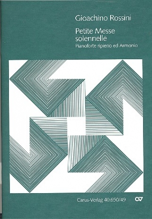 Petite messe solennelle fr Chor und Instrumente Stimme des 2. Klaviers und des Harmoniums in Partitur