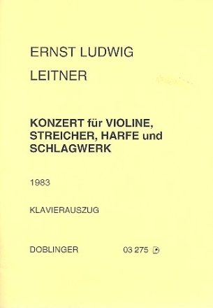 Konzert fr Violine, Streicher, Harfe und Schlagwerk Ausgabe fr Violine und Klavier