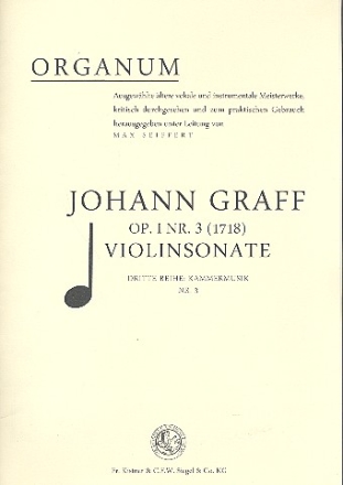 Sonate D-Dur op.1,3 fr Violine und Bc Partitur und Stimmen