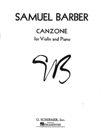 Canzone for violin and piano
