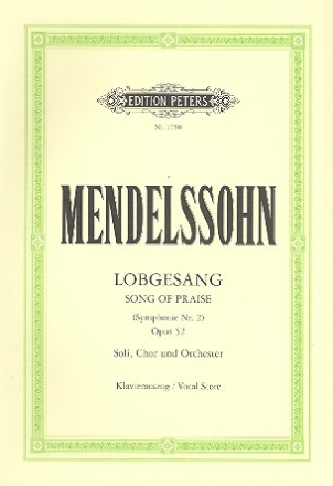 Sinfonie Nr.2 op.52 fr Soli, gem Chor und Orchester Klavierauszug