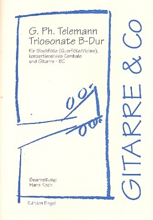 Triosonate B-Dur fr Blockflte (Fl,Vl), konzertierendes Cembalo und Gitarre