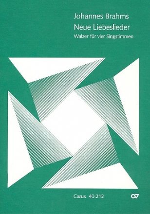 Neue Liebeslieder op.65 Walzer fr gem Chor und Klavier 4hndig Partitur (dt/en)