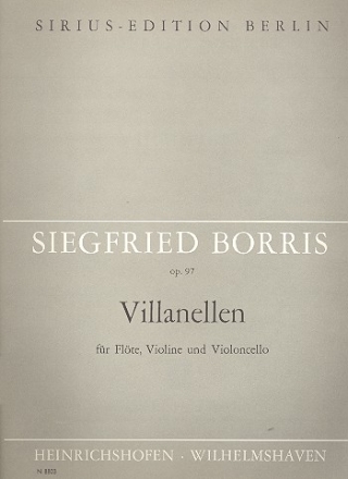 Villanellen op.97 fr Flte, Violine und Violoncello Partitur und Stimmen