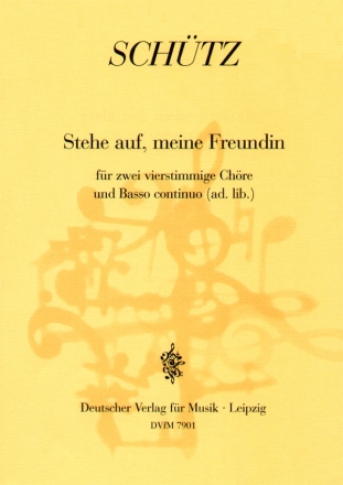 Stehe auf meine Freundin fr Doppelchor und Bc Partitur