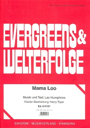 Mama Loo: Einzelausgabe fr Gesang und Klavier