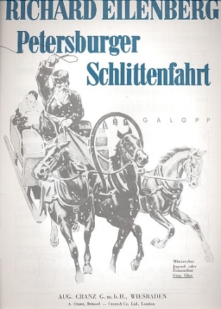 Petersburger Schlittenfahrt op.57 fr gem Chor und Klavier Klavierpartitur