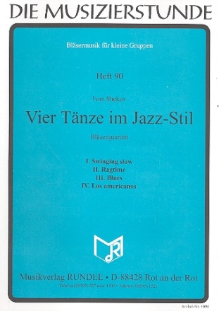 4 Tnze im Jazz-Stil fr Blserquartett Partitur und 11 Stimmen