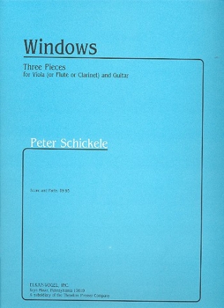Windows 3 pieces for viola and guitar (by Schickele) Elkan-Vogel
