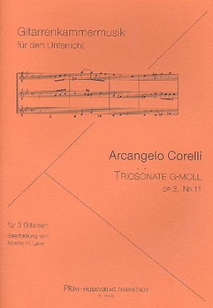 Triosonate g-Moll op.3,11 fr 3 Gitarren Partitur und Stimmen