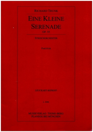 Eine kleine Serenade op.55 fr Streichorchester Partitur