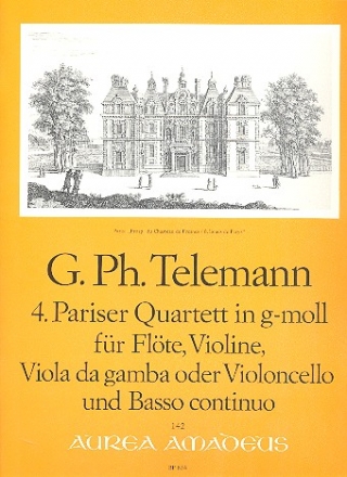 Pariser Quartett g-Moll Nr.4 fr Flte, Violine, Viola da gamba (Violoncello) und Bc,   Stimmen