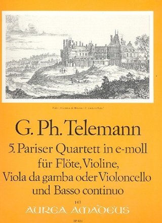 Pariser Quartett e-Moll Nr.5 fr Flte, Violine, Viola da gamba (Violoncello) und Bc,   Stimmen