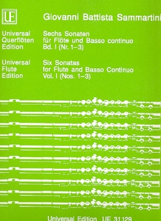 6 Sonaten Band 1 (Nr.1-3) fr Flte und Bc