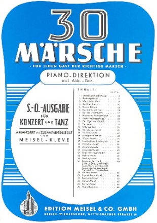 30 Mrsche fr Salonorchester Piano-Direktion