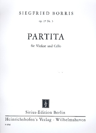Partita op.27,3 fr Violine und Violoncello 2 Spielpartituren