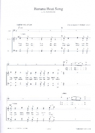 Banana Boat Song  fr Bass solo und Mnnerchor a cappella Partitur (dt/en)
