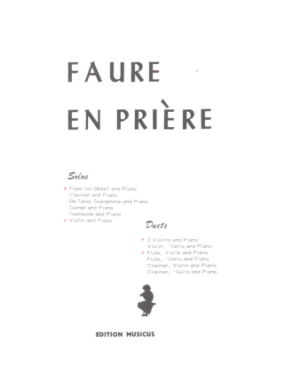 En Prire for solo flute or oboe, violin, violin 2 and piano parts