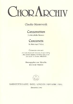 Canzonetten fr 3 gleiche Stimmen (SSA) a cappella Partitur