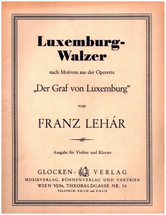 Luxemburg-Walzer f. violine und klavier