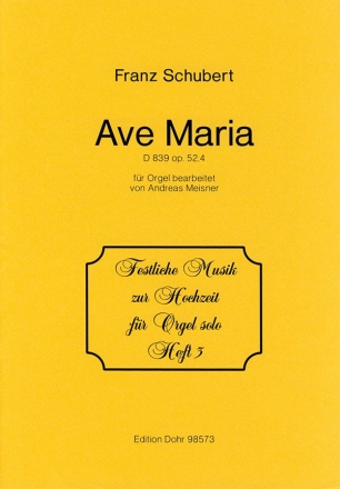 Ave Maria D839 op.52,4 fr Orgel