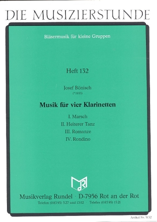 Musik fr 4 Klarinetten Partitur und Stimmen