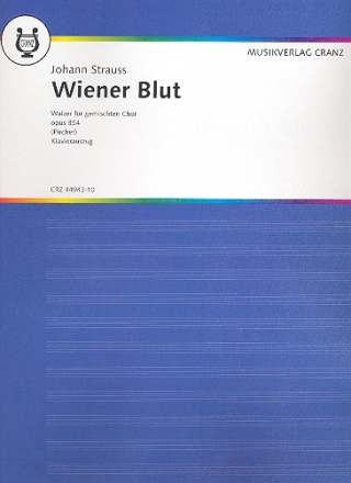 Wiener Blut op.354 Walzer fr fr gem chor und Klavier Partitur