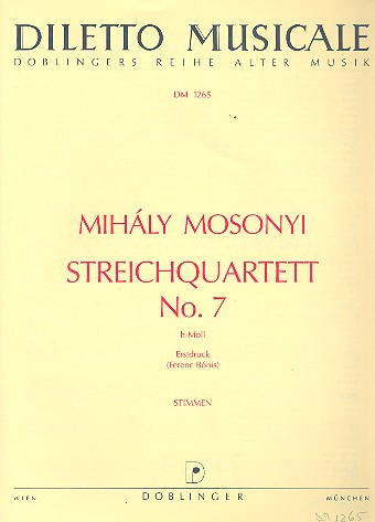 Streichquartett h-Moll Nr.7  Stimmen