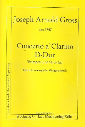 Konzert D-Dur fr Trompete in D und Streicher Partitur und Stimmen