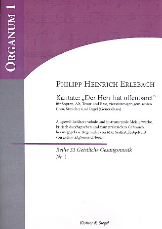 Der Herr hat offenbaret fr Soli, gem Chor Streicher und Orgel Partitur (auch fr Soli und Orgel)