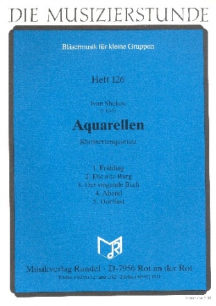 Aquarellen fr 4 Klarinetten Partitur und Stimmen