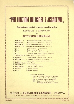 Composizioni celebri in parte extraliturgiche per organo