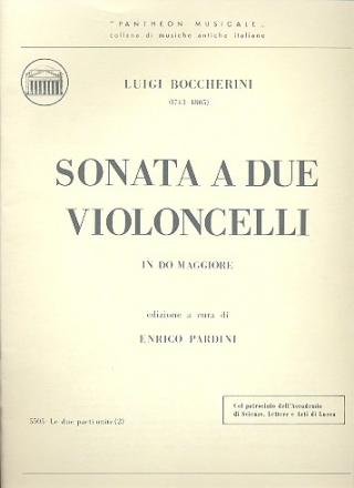 Sonate C-Dur für 2 Violoncelli 2 Spielpartituren