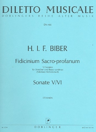 12 Sonaten Band 3 (Nr.5-6) fr Streicher und Bc Stimmen (1-1-(1-1)-1)