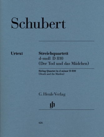 Streichquartett d-Moll D810 fr 2 Violinen, Viola und Violoncello Stimmen