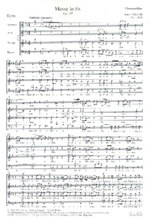 Messe Es-Dur op.107 fr gem Chor, Orchester und Orgel Chorpartitur