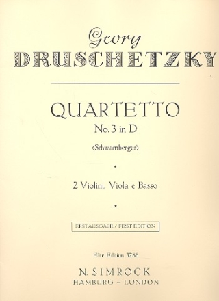 Streichquartett D-Dur Nr.3  Stimmen