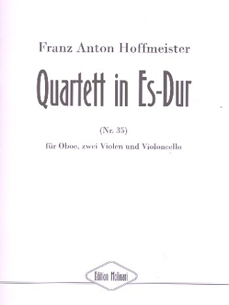 Quartett Es-Dur Nr.35  fr Oboe, 2 Violen und Violoncello Partitur und Stimmen