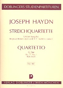 Streichquartett G-Dur op.77,1 Hob.III:81   Studienpartitur 