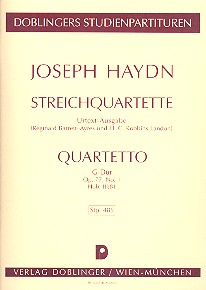 Streichquartett G-Dur op.77,1 Hob.III:81   Studienpartitur 
