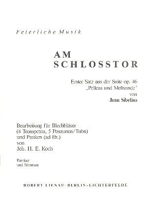 Am Schlosstor (aus der Suite op.46) fr Blserchor Partitur und Stimmen