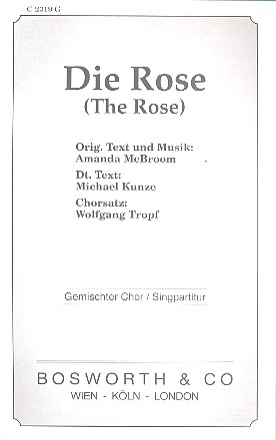 Die Rose fr gem Chor a cappella Singpartitur