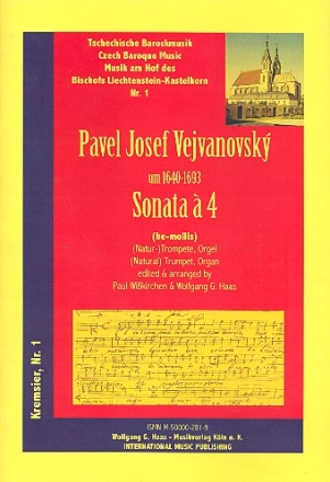 Sonata a 4 fr Trompete, Streicher und Bc fr Trompete in C (Piccolotrp. in B oder A) und Orgel