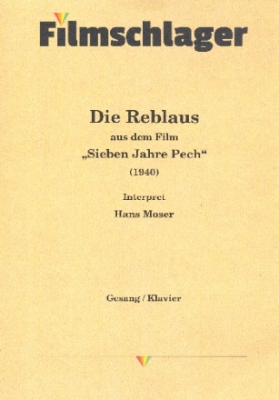 Die Reblaus: Wienerlied fr Gesang und Klavier