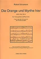 Die Orange und Myrthe hier WoO26,4 fr Vokalquartett und Klavier (Noten und Faksimile)