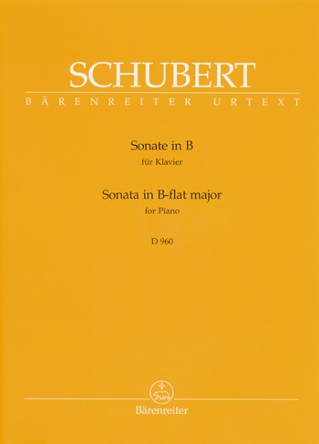 Sonate B-Dur D960 fr Klavier Notentext und Entwrfe